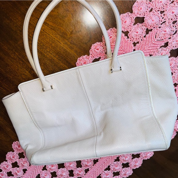 Kate Spade Beige Cream Chester Street Allyn Pebbled Leather Large Tote Purse - Picture 7 of 11